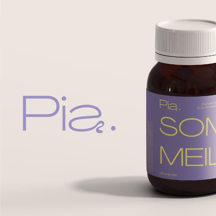 Pia - Compléments alimentaires bio - Identité visuelle et packaging éco-conçus.